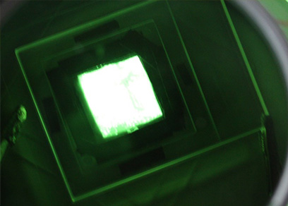 Figure 2 Plane-lighting homogeneity image of a stand-alone panel through a neutral density filter.